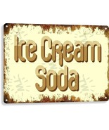 Ice Cream Soda Pop Drink Advertising Retro Wall Decor Bar Large Metal Ti... - £15.58 GBP