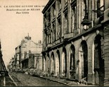 Vtg Foto Cartolina 1919 La Grand Guerra Bombardamento De Reims Rue Ceres... - $15.31