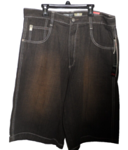 Southpole Men&#39;s Vintage Jeans Shorts Black Tint Brown Size 34 Rare NWD! - £75.04 GBP
