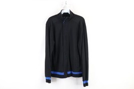Armani Exchange Mens Size Medium Faded Spell Out Full Zip Track Jacket Black - $39.55