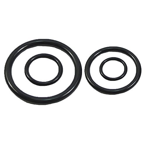 Bluemoona 15 PCS - Plastic O Rings Oring 4 Dee webbing Belts Buckle Bag 2" (BLAC