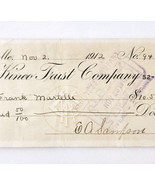 1912 Kineo Trust Company Bank Check E.A. Sampson Dover Maine Signed 947 ... - €17,46 EUR