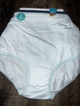 Vanity Fair ~ Women&#39;s Brief Underwear Panties 3-Pair 100% Cotton ~ L/7 - £18.69 GBP