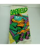 Vintage Garfield Beach Bath Towel Washcloth Jim Davis Cat Approx 41x32 N... - $29.44