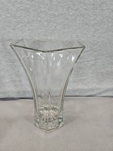 Vintage Glass Vase INDIANA HOOSIER 4041 Hexagon Clear Vase 10 Inches Tal... - $12.87