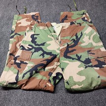 Military BDU Trousers Hot Weather Woodland Camo Medium Long Green Adjust... - $22.99