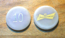 (1) Vintage $10. Budweiser Poker Chip - Bow Tie Chip - $10.95