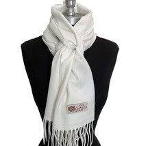 New 100% CASHMERE SCARF Wrap Made in England SOLID White SUPER SOFT Warm... - £7.49 GBP