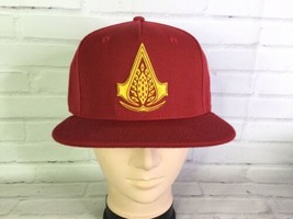 Assassin&#39;s Creed Logo Snapback Hat Cap Adjustable Red Yellow Video Game - £22.15 GBP