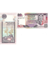 Sri Lanka P109e, 20 Rupee, bird mask / stilt fishermen, UNC 2006 - $3.33 CAD