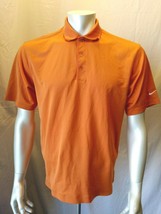 Nike Golf Fit Dry Men's Medium Orange Short Sleeve Swoosh Logo Golf Polo Shirt  - $19.79
