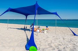 Beach Tent Pop-Up Canopy Sun Shelter Upf50 Lightweight Portable Set With Frisbee - £132.30 GBP