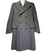 vintage miltons USA pure wool gray long peacoat  Amalgamated Clothing Union Made - $64.34