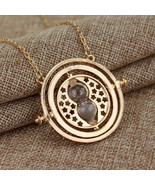 Time Turner Spin Necklace • Time Travel Magical Hourglass Rotating Penda... - $17.31