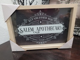 Halloween Salem Apothecary Bathroom Wall Sign Tabletop Home Decor 10&quot;x7&quot; - £19.37 GBP