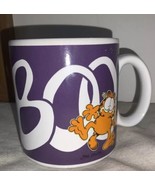 Vintage Garfield Coffee Cup Mug Purple Boo Jim Davies 12 Oz 1978 Halloween - £19.59 GBP