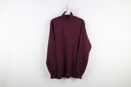 Vtg 70s Streetwear Mens L Faded Double Knit Lightweight Turtleneck Sweater USA - $59.35