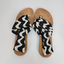 Dirty Laundry Beebop Zig Zag Womens Sandals Size 8 Black Slingback Summe... - $18.50