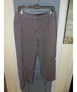 J. Jill Black Flower Print Crop Pants Size 10 Women&#39;s EUC - $44.93 CAD