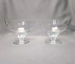 Vintage Footed Crystal Fruit Serving Bowls Dessert Bowls Set of 2 Candy Dishes - $11.88