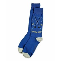 Tommy Bahama Casting Call Fishing Rod Crew Socks Blue Gray Toe Heel Size... - £12.59 GBP