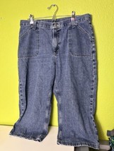 Riders Denim 16 M Capri Pants Shorts Vintage Y2K Blue Jeans  - £23.04 GBP
