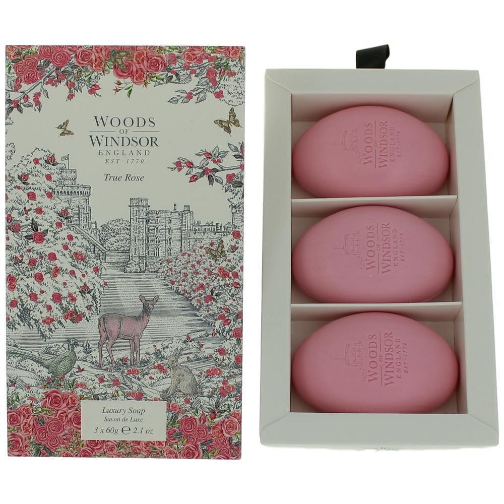 Woods of Windsor True Rose by Woods of Windsor, 3 X 2.1 oz Luxury Soap for Wome - $45.26