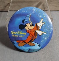 Vintage 1990’s Walt Disney Mickey Mouse Fantasia Home Video 3” Pin Button - £7.59 GBP