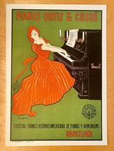 Pianos Ortiz and Cusso Vintage Poster Fine Art Lithograph Leonetto Cappiello S2 - £203.15 GBP