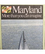 Maryland Road Map 1993 Fold Out Boating More Than You Can Imagine 90s - $9.95