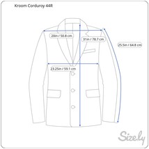Kroon Mens Brown Black Corduroy Sport Coat Jacket 44R - £31.07 GBP