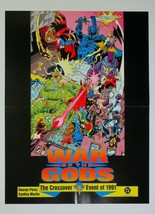 1991 Perez JLA POSTER: Batman,Superman,Wonder Woman,Shazam,Flash,Aquaman,Hawkman - £25.35 GBP