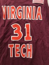 Virginia Tech Basketball Jersey Hokies Ncaa College #31 Tellier Team Issue Sz L - £51.16 GBP