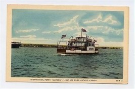Agoming International Ferry Postcard Sault Ste Marie Ontario - £9.28 GBP