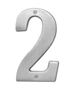 Hy-Ko Products BR-51SN/2 Prestige House Number 2 (TWO) 5&quot; High, Satin Ni... - $18.98