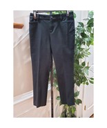 Lauren Ralph Lauren Women&#39;s Black Cotton Mid Rise Pull On Straight Fit P... - $27.72