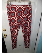 LuLaRoe Blue Flower w/Red and White Leggings Size Tall and Curvy Women&#39;s... - €21,33 EUR