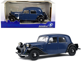 1937 Citroen Traction Dark Blue and Black 1/18 Diecast Model Car by Solido - $80.89