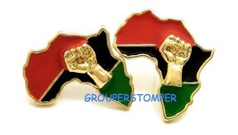Africa Post Style Pierced Post Earrings Power Fist Or Gye Nyame - £9.68 GBP+