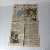 Elvis Presley Death Newspaper Memphis Press Scimitar August 17, 1977 - $9.99