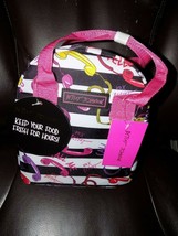 Betsey Johnson Insulated Lunch Tote, Multi-Color Telephone Themed Back T... - $32.85