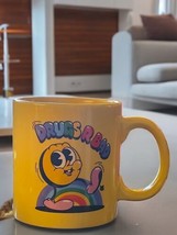 Coffee Tea Mug Large Ink Boy Drugs R Bad Yellow Rainbow 4&quot; Tall - $33.22