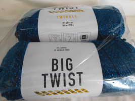 Big Twist Twinkle lot of 2 Teal Dye Lot 652602 - £10.46 GBP