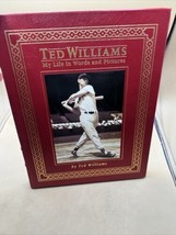 TED WILLIAMS MY LIFE IN WORDS AND PICTURES HC BOOK 2001 RED SOX  Leather... - $34.64