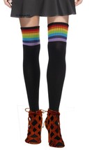 SAMFE UC Rainbow Stripes Top Thigh High Socks / Dancewear - £12.77 GBP