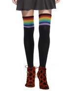 SAMFE UC Rainbow Stripes Top Thigh High Socks / Dancewear - €13,99 EUR