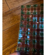 fused art glass woven art tray Multi colored Multi layered - €12,87 EUR