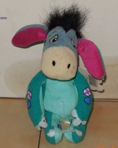 Vintage Disney Store Winnie The Pooh 6&quot; Eeyore beanie plush stuffed toy Rare #10 - £7.49 GBP