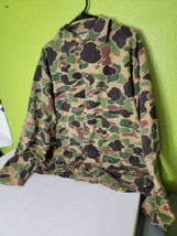 Vintage 1980s Button Up Hunting Saftbak Frog Camo Camouflage Outdoors Vt... - £76.65 GBP