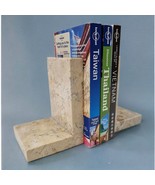 Marble Bookends Bookend Decoration Natural Stone Book Holder Solid Light... - $51.34